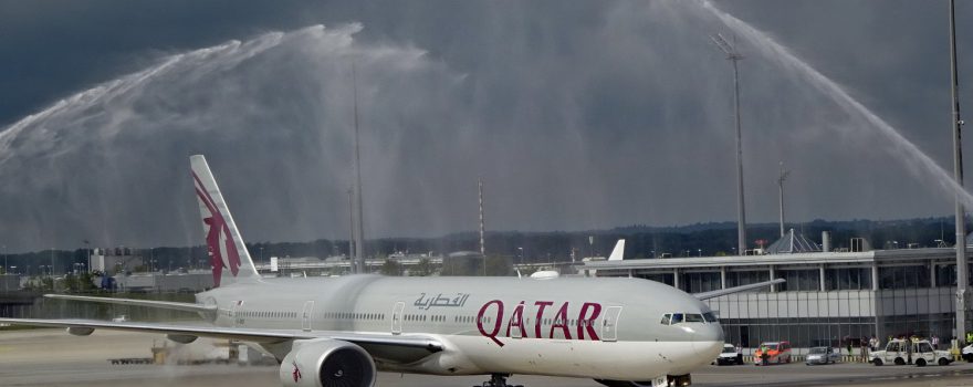 B777-300ER, Flugzeug, Vorstellung QSuite von Qatar Airways am Airport Flughafen München, 14.09.2018 - 13.26.59