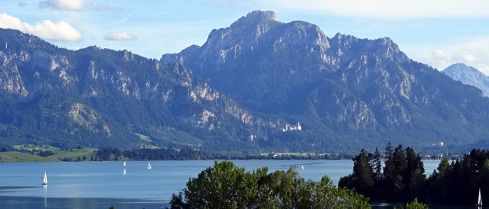 Forggensee, Füssen, mit Säuling und Neuschwanstein