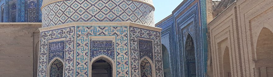 Titelbild copright Thomas Bauer Usbekistan Samarkand ShahiSinda-Mosaikgraeber