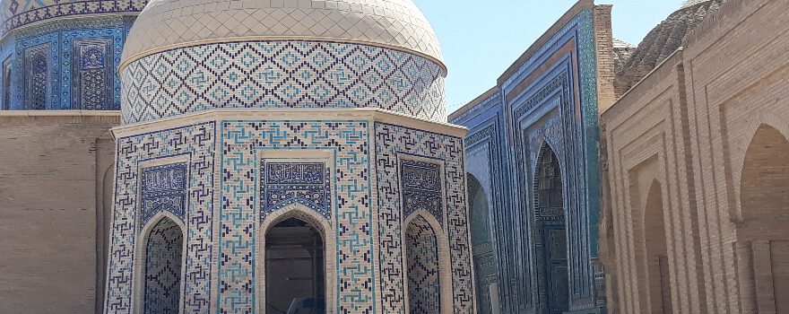 Titelbild copright Thomas Bauer Usbekistan Samarkand ShahiSinda-Mosaikgraeber